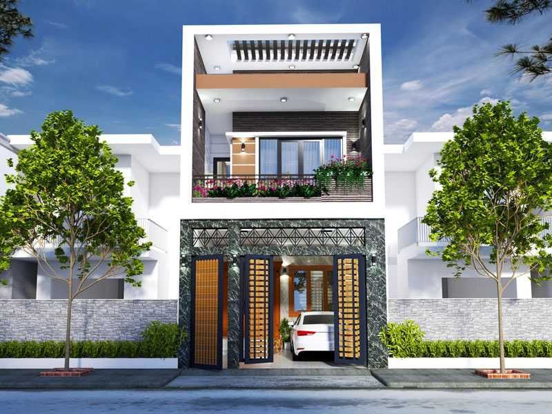 Mẫu nhà 2 tầng 6x10m 1 - 1,2 tỷ ở thành phố