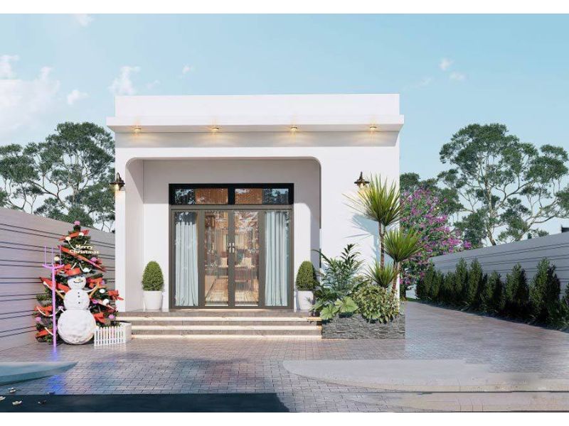 Nhà cấp 4 mái bằng thiết kế đơn giản, tối ưu chi phí 