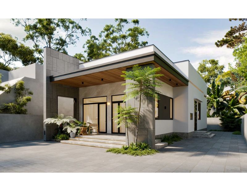 Mẫu nhà cấp 4 ngang 6m hiện đại xu hướng hiện nay 