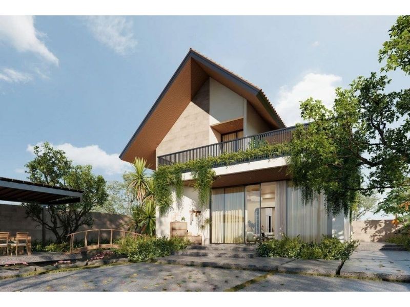 Thiết kế nhà vườn đẹp với hệ cửa kính đón ánh sáng tự nhiên hiệu quả
