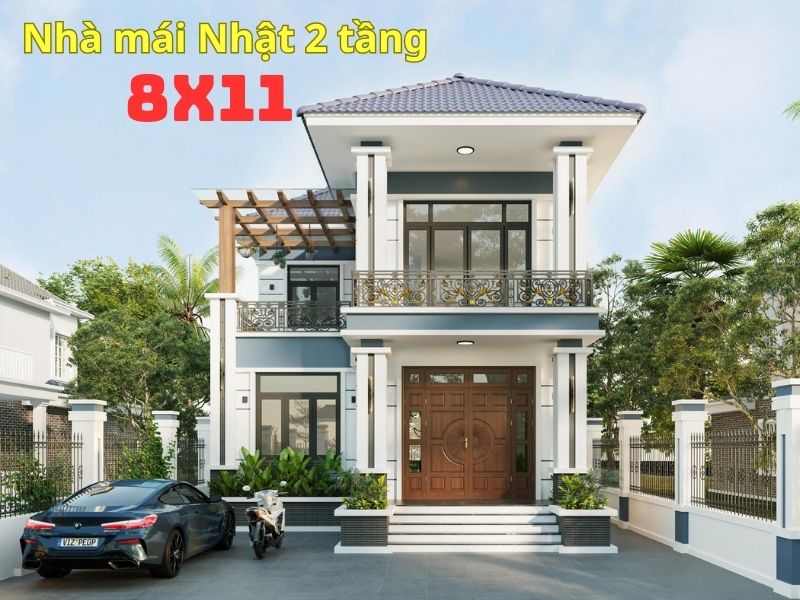 Tìm hiểu thông tin về nhà mái Nhật 2 tầng mặt tiền 8m sâu 11m 