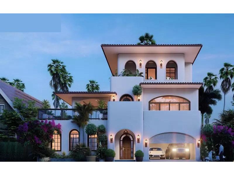 Mẫu nhà 3 tầng địa trung hải hiện đại 