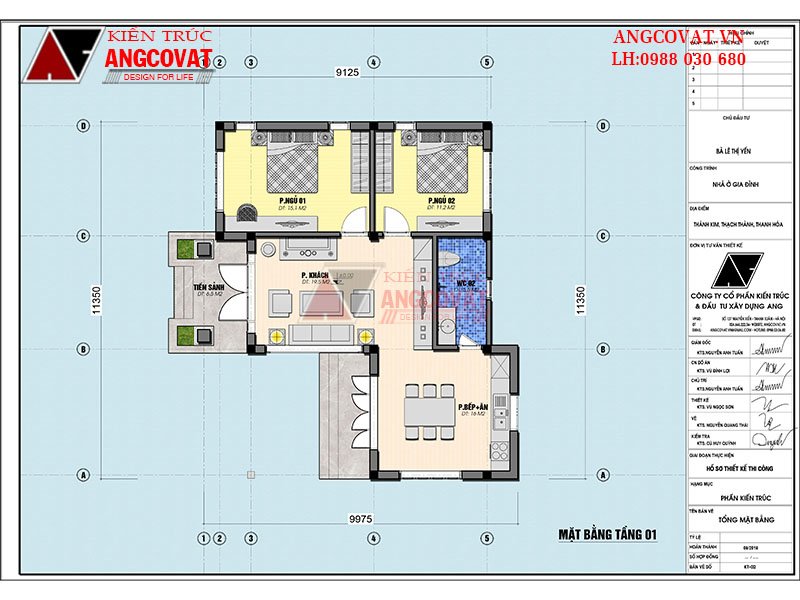 Mẫu nhà 1 tầng chữ l 100m2 giá rẻ đẹp 