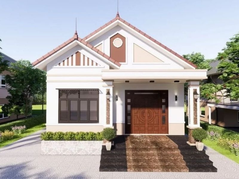 Mẫu nhà vườn dưới 1 tỷ mái Thái đẹp, sang trọng