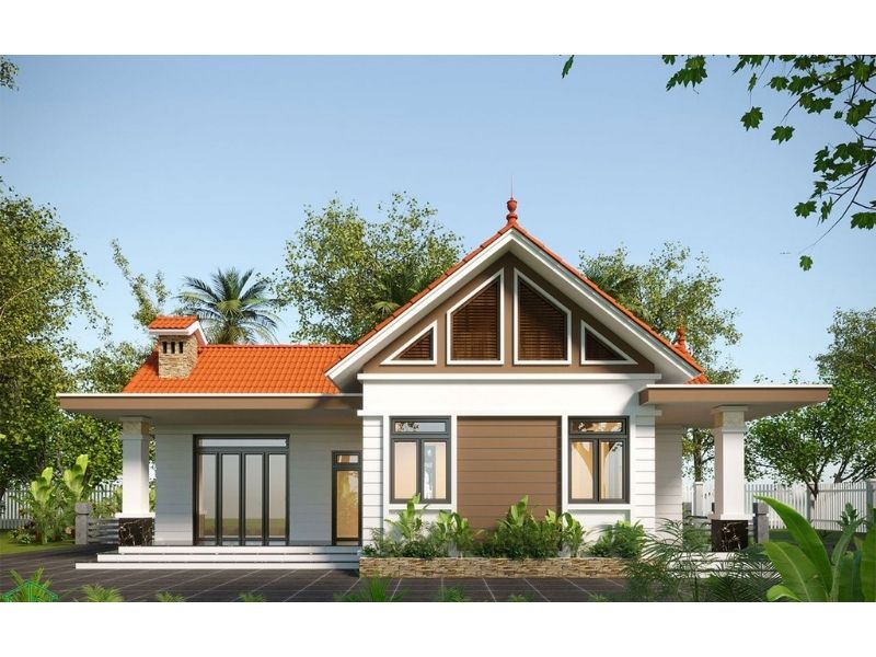Chia sẻ mẫu nhà vườn mái Thái chi phí dưới 1 tỷ