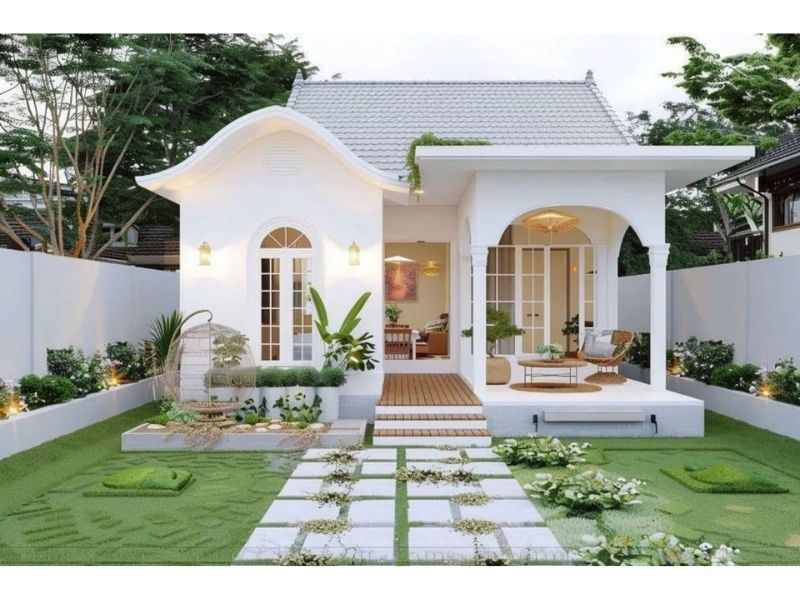 Nhà vườn 1 tầng đơn giản dưới 1 tỷ