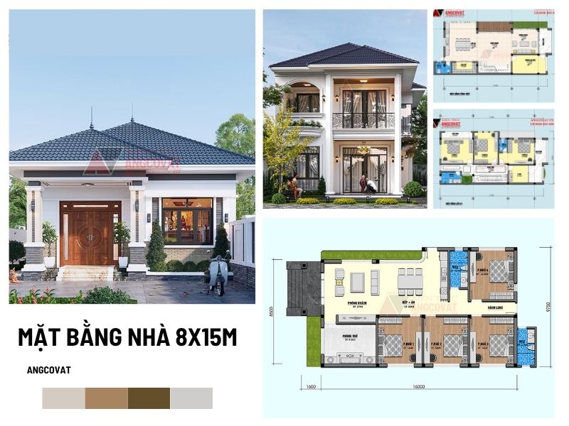 Tư vấn cách bố trí mặt bằng nhà 8x15m khoa học 
