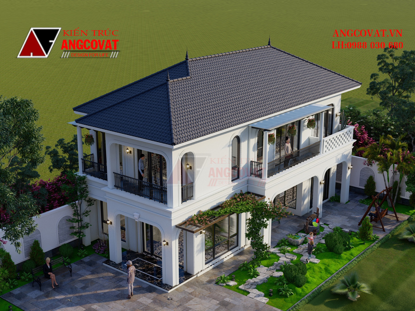 Đường nét kiến trúc thanh thoát, uyển chuyển trong ngôi nhà 8x15m 2 tầng mái Nhật
