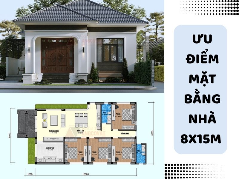 Khám phá những ưu điểm của mặt bằng nhà 8x15m