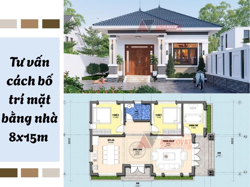 Gợi ý cách bố trí công năng mặt bằng nhà 8x15m 1, 2, 3 tầng