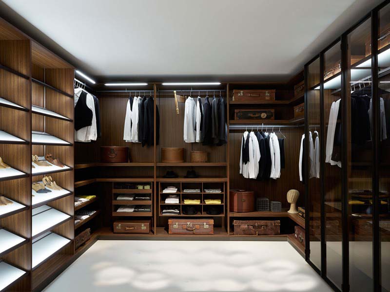 thiết kế phòng ngủ với tủ âm tường