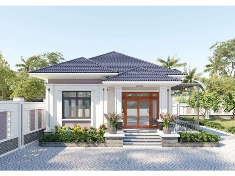 Mẫu nhà 1 tầng mái Nhật đẹp với mức đầu tư 1 tỷ rưỡi