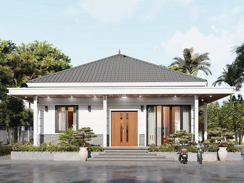 Nét đẹp hài hòa trong kiến trúc của mẫu nhà 1 tỷ rưỡi mái Nhật