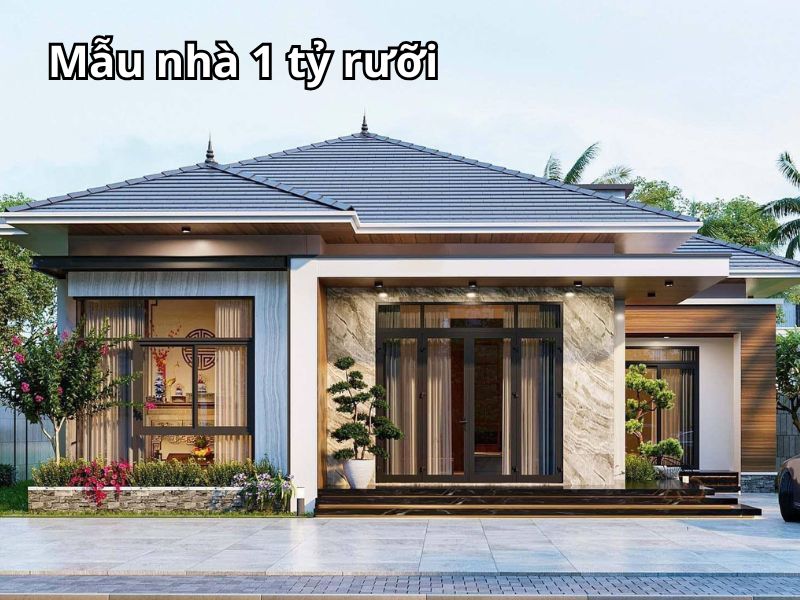 Chia sẻ mẫu nhà 1 tỷ rưỡi mái Nhật sử dụng vật liệu cao cấp hiện đại