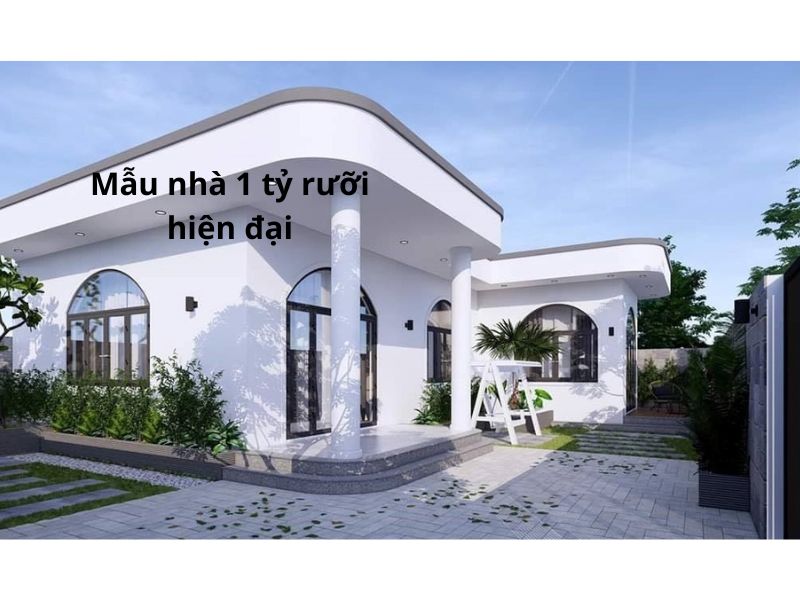 Màu sắc trắng chủ đạo nổi bật vẻ đẹp thanh lịch, trang nhã của mẫu nhà 1 tỷ rưỡi