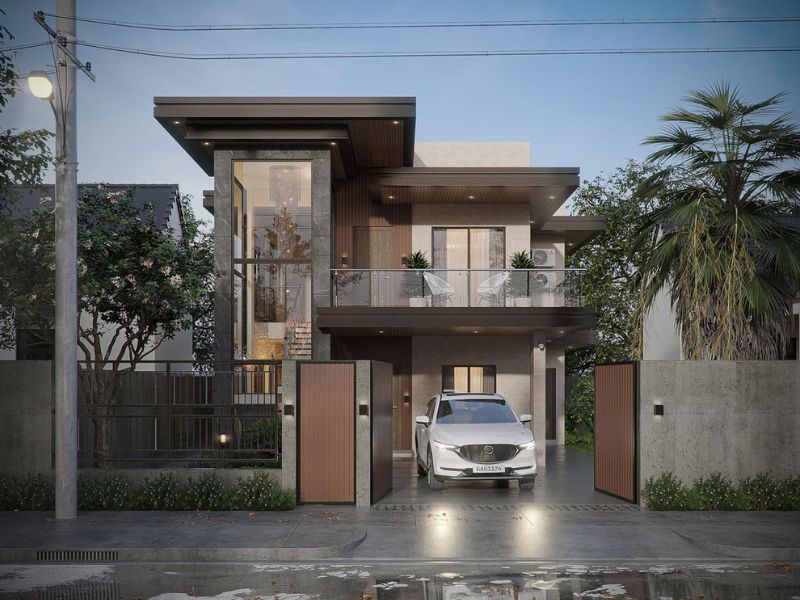 Mẫu nhà 1 tỷ rưỡi 100m2 2 tầng hiện đại