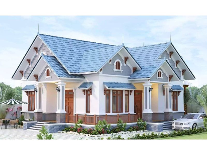 Chia sẻ mẫu nhà 1 tỷ rưỡi mái Thái sang trọng và bề thế