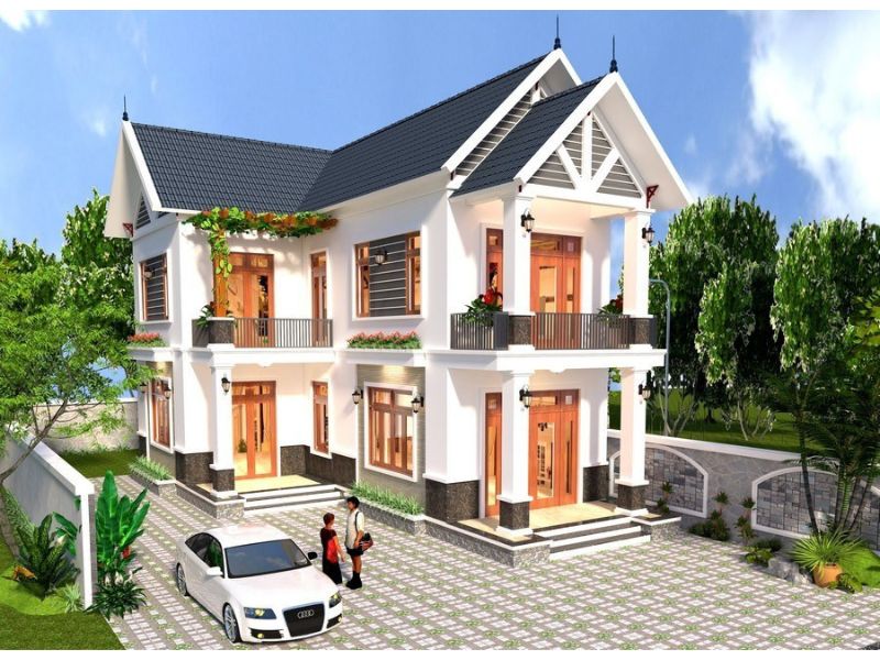 Mẫu nhà 1 tỷ rưỡi mái Thái chữ L tối ưu công năng tiện nghi