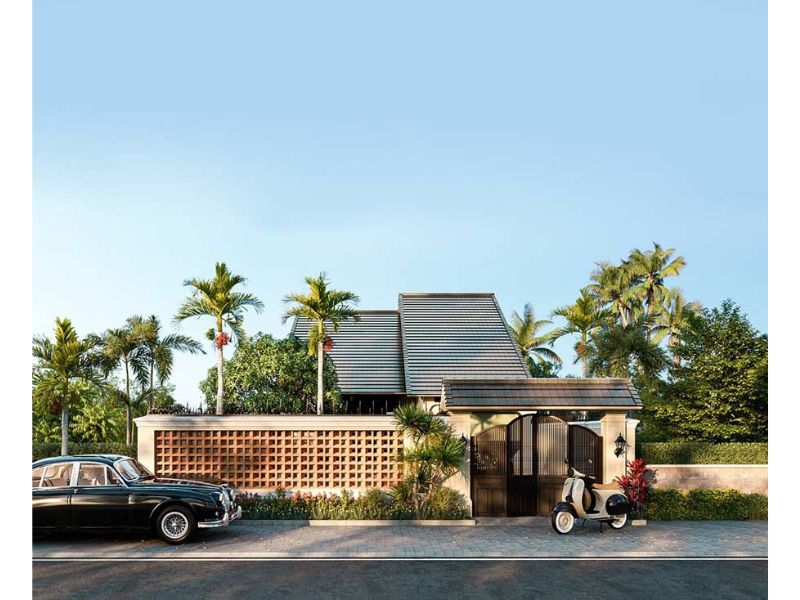 Nhà vườn 1 tầng indochine mang tới cảm giác thoải mái và thư giãn cho gia chủ