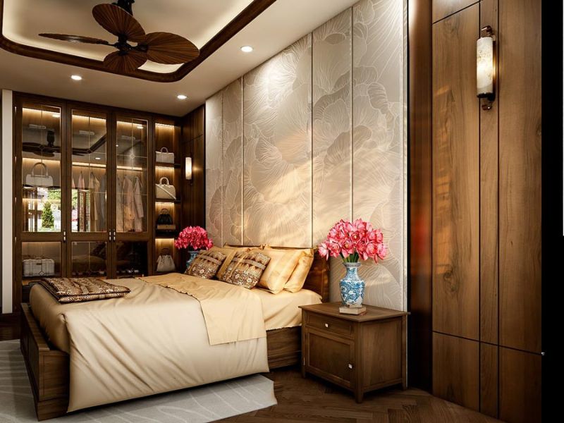 Phòng ngủ trang trí tone màu vàng ấm cúng