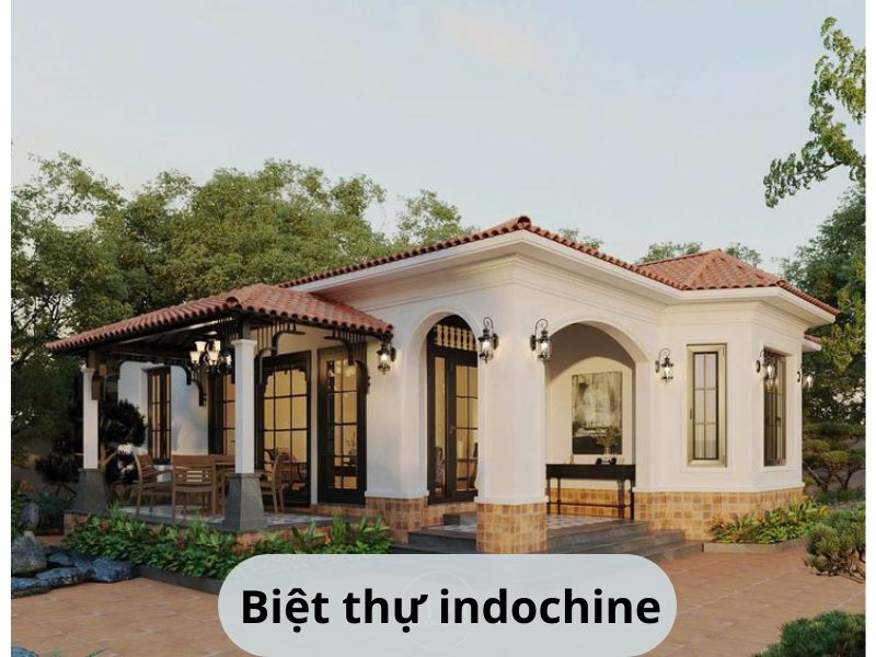 Mẫu biệt thự 1 tầng indochine mái ngói đỏ khơi gợi sự hoài niệm và truyền thống
