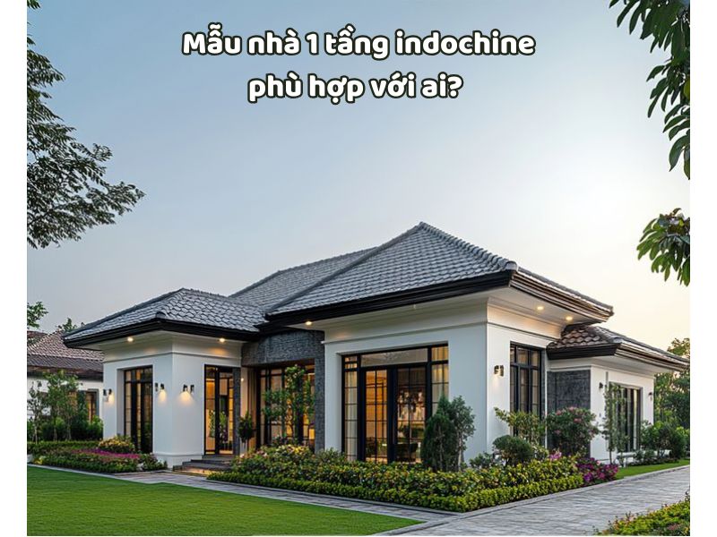 Xây nhà vườn indochine 1 tầng với không gian thoáng đãng và xanh mát