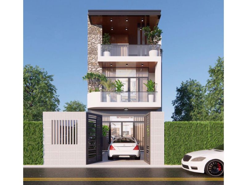 Sử dụng vật liệu cao cấp linh hoạt trong thiết kế nhà phố tại Đà Nẵng