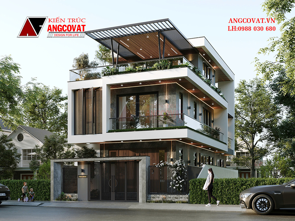 Ấn tượng với vẻ ngoài sang trọng, hiện đại của thiết kế nhà phố 3 tầng tại Đà Nẵng