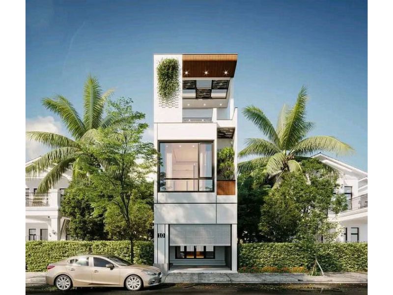 Mặt tiền ấn tượng của thiết kế nhà phố tại Đà Nẵng
