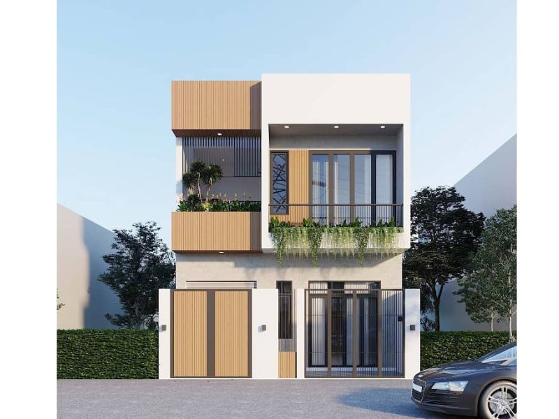 Chia sẻ mẫu nhà 2 tầng 7x12m 3 phòng ngủ phong cách hiện đại