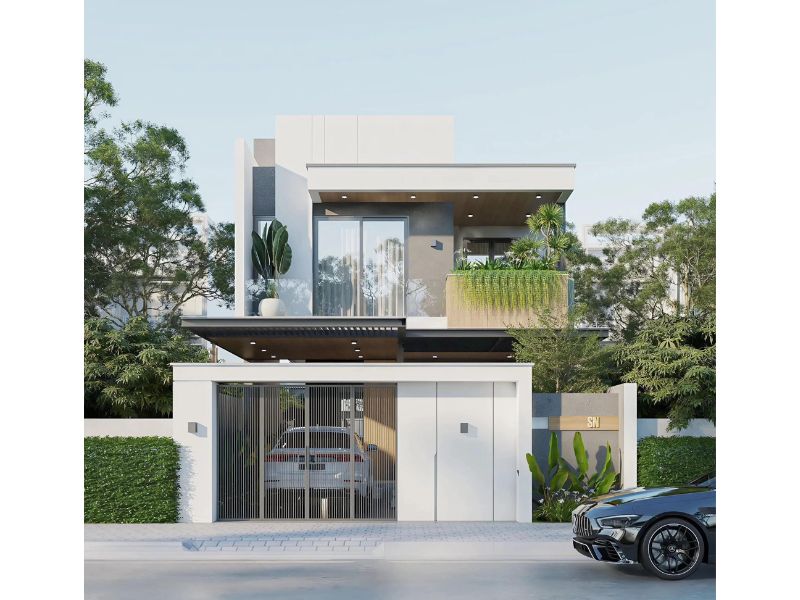 Mẫu nhà 2 tầng 7x12m 3 phòng ngủ thể hiện sự sang trọng