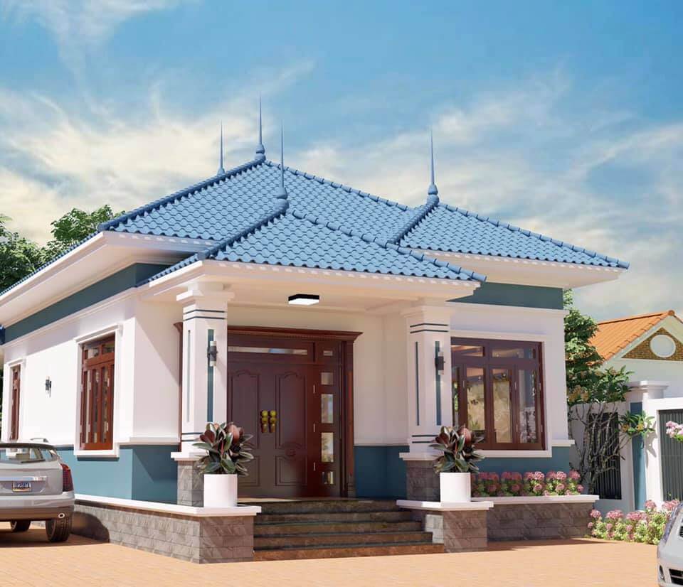 Mẫu thiết kế nhà cấp 4 ngang 7m dài 15m đẹp 