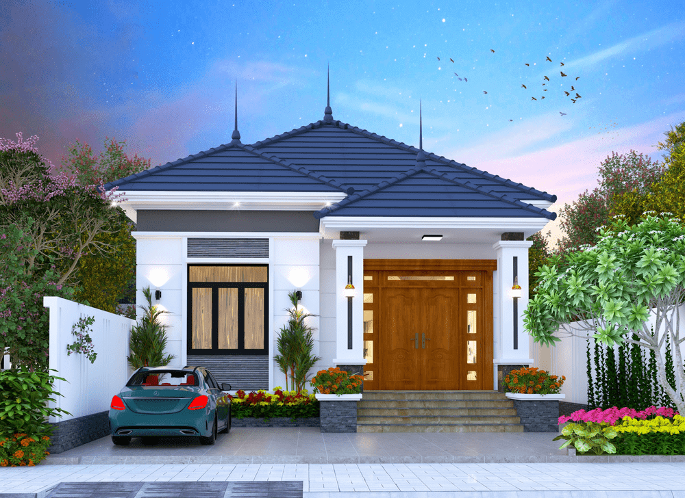 Mẫu thiết kế nhà cấp 4 ngang 7m dài 15m đẹp 