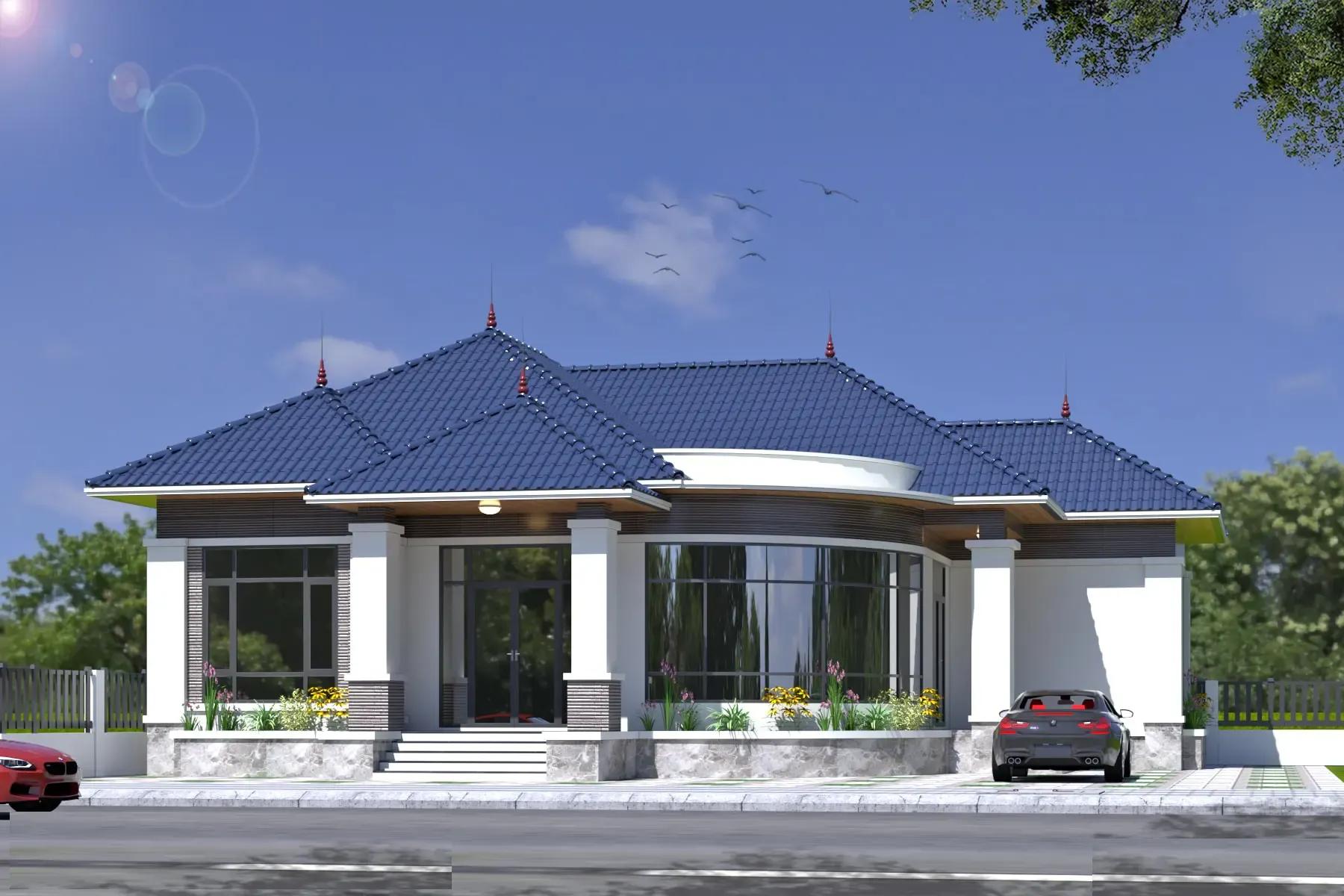 Mẫu thiết kế nhà cấp 4 ngang 7m dài 15m đẹp 