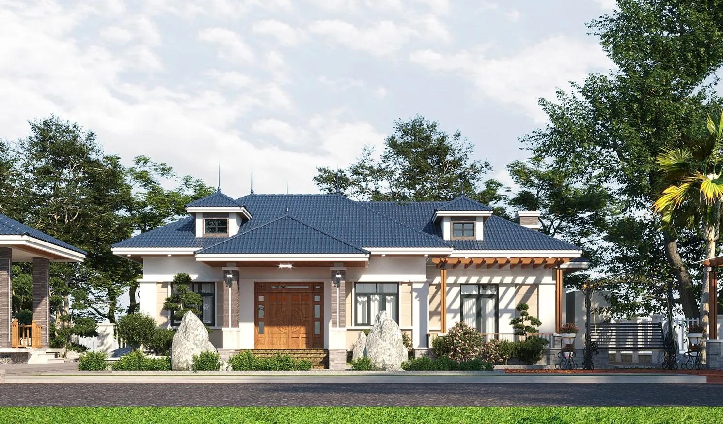 Mẫu thiết kế nhà cấp 4 ngang 7m dài 15m đẹp 