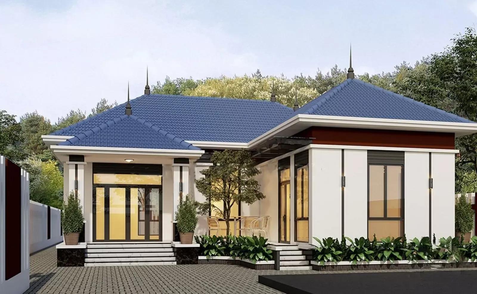 Mẫu thiết kế nhà cấp 4 ngang 7m dài 15m đẹp 