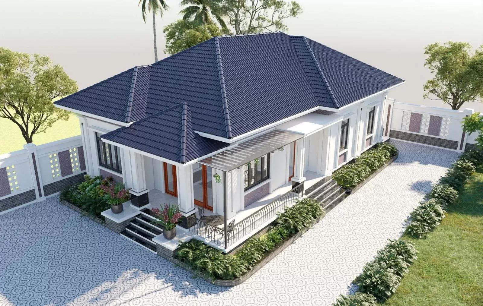 Mẫu thiết kế nhà cấp 4 ngang 7m dài 15m đẹp 