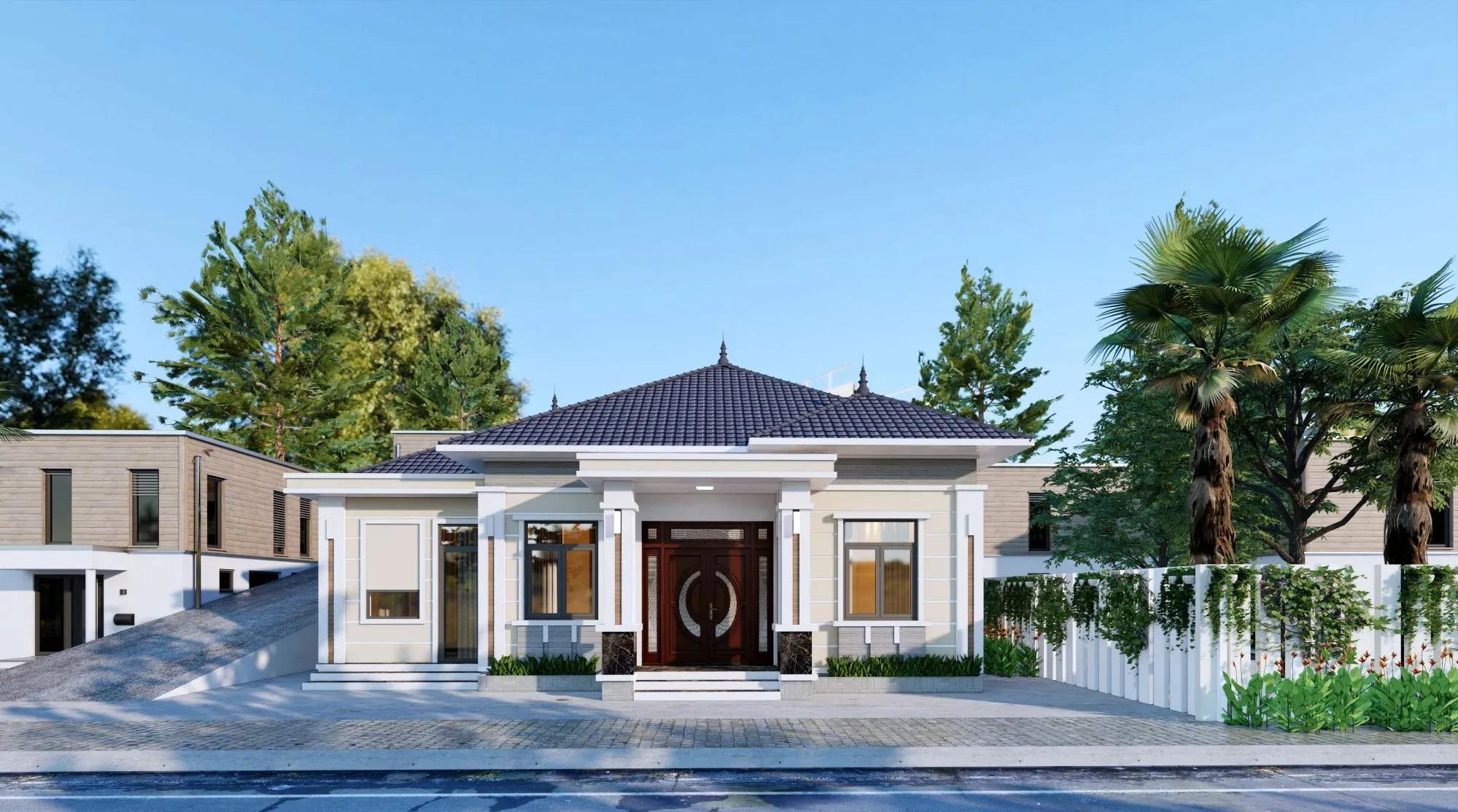 Mẫu thiết kế nhà cấp 4 ngang 7m dài 15m đẹp 