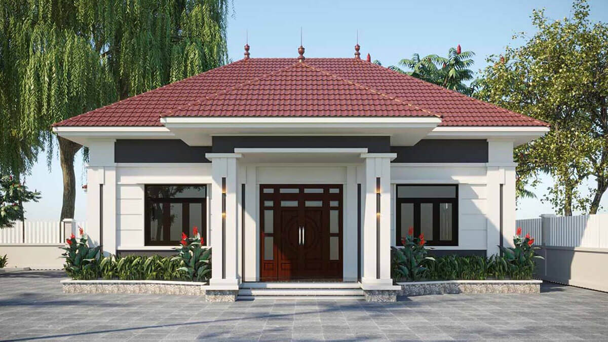 Mẫu thiết kế nhà cấp 4 ngang 7m dài 15m đẹp 