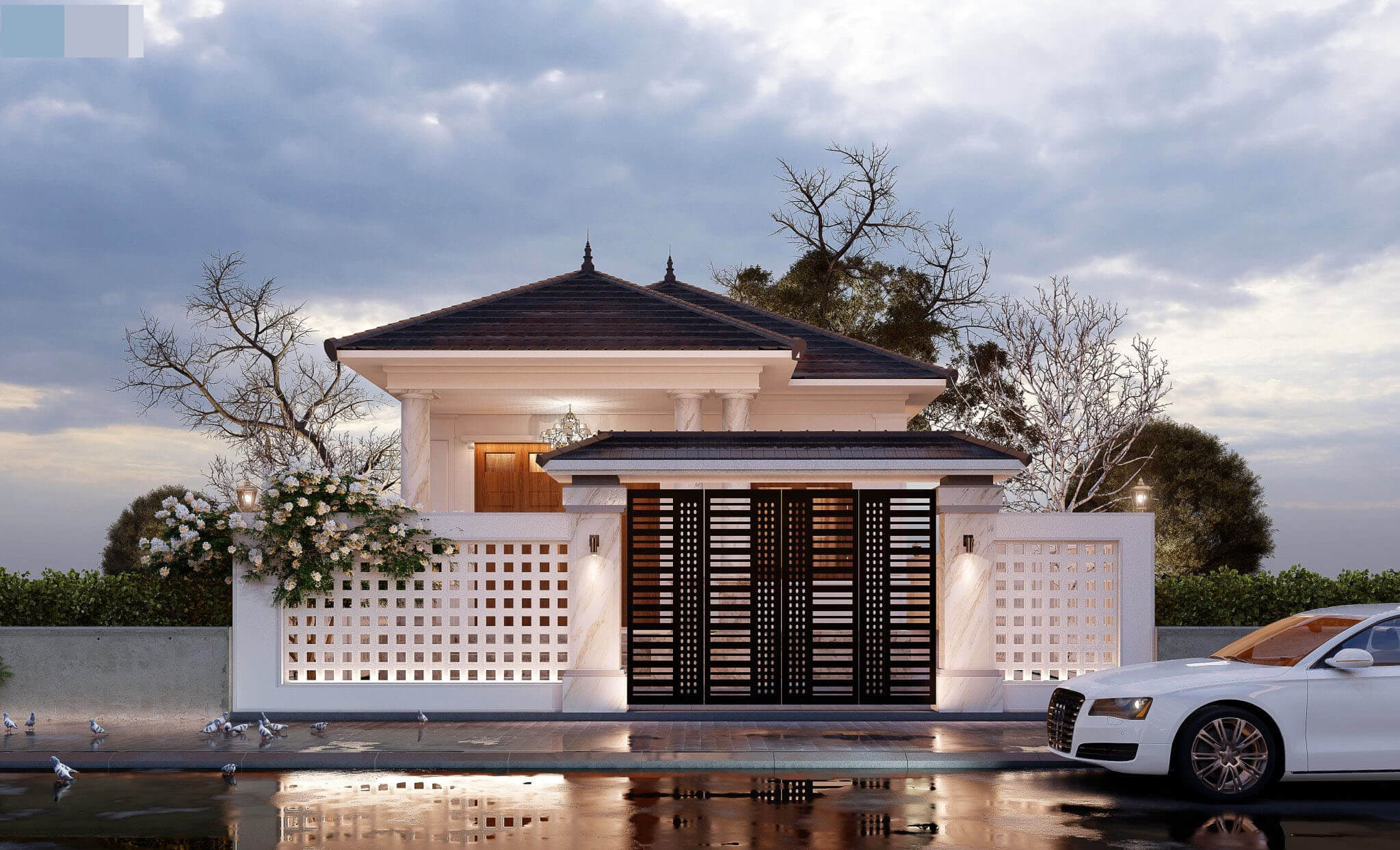Mẫu thiết kế nhà cấp 4 ngang 7m dài 15m đẹp 