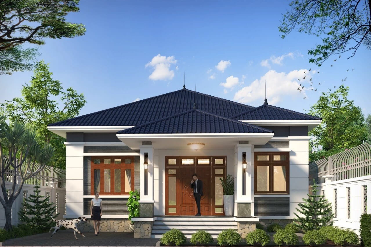 Mẫu thiết kế nhà cấp 4 ngang 7m dài 15m đẹp 