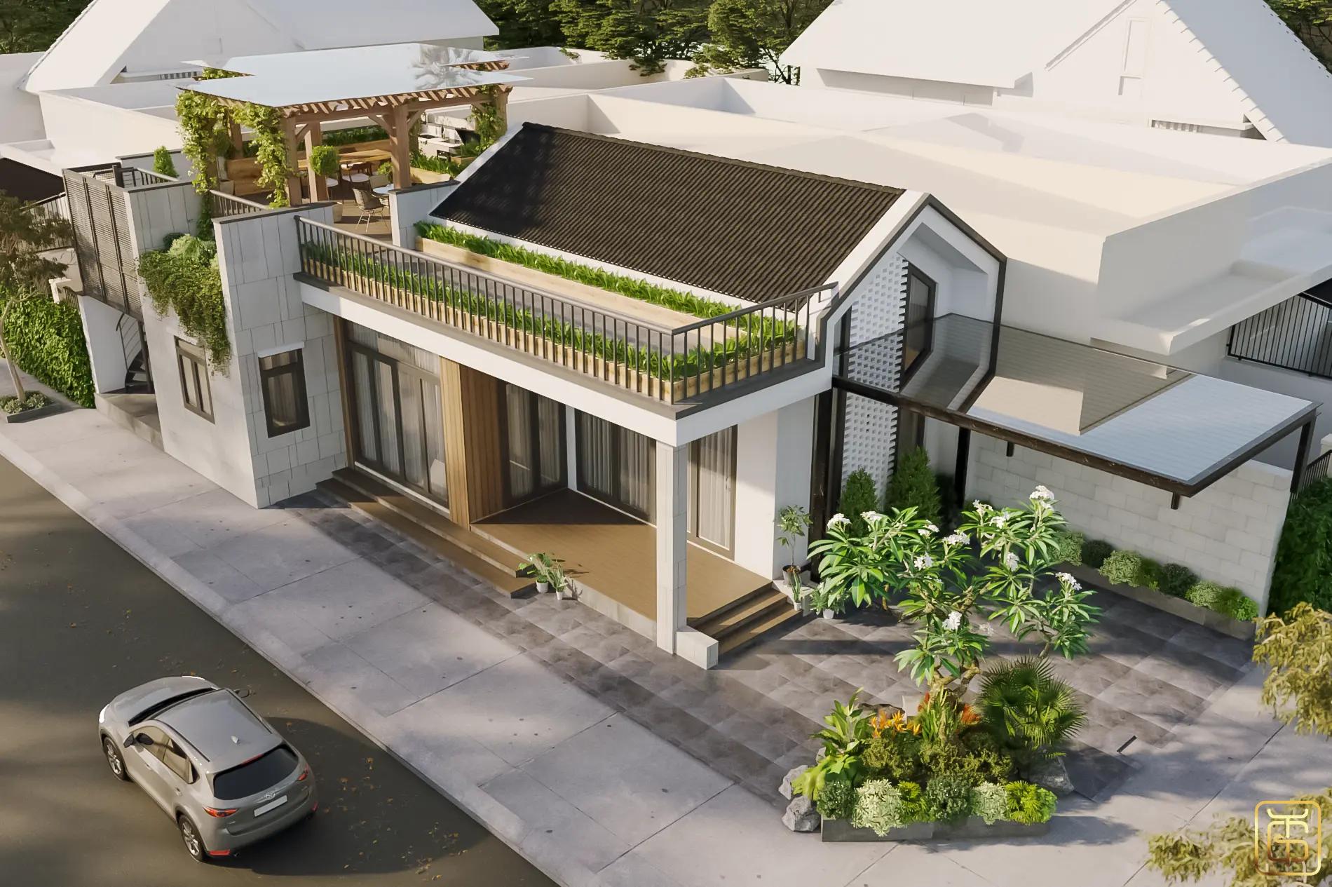 Mẫu thiết kế nhà cấp 4 ngang 7m dài 15m đẹp 