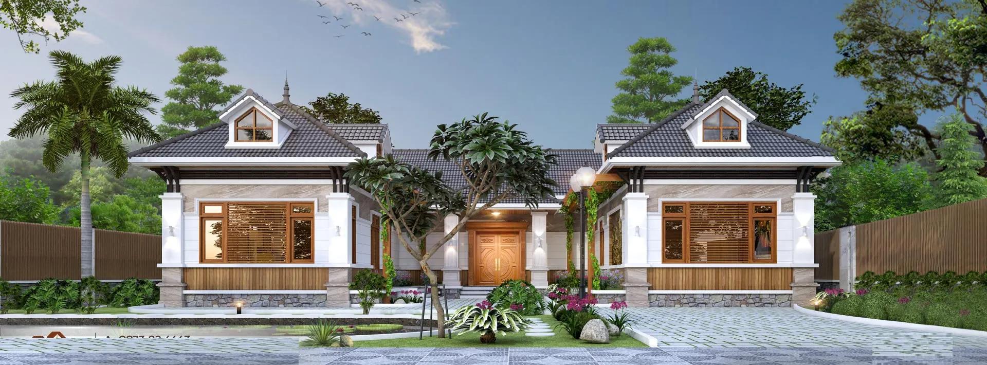Mẫu thiết kế nhà cấp 4 ngang 7m dài 15m đẹp 