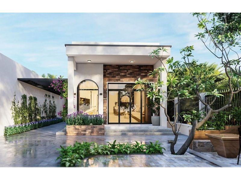 Mẫu nhà 1 tầng 3 phòng ngủ 80m2 đáng xây ở quê