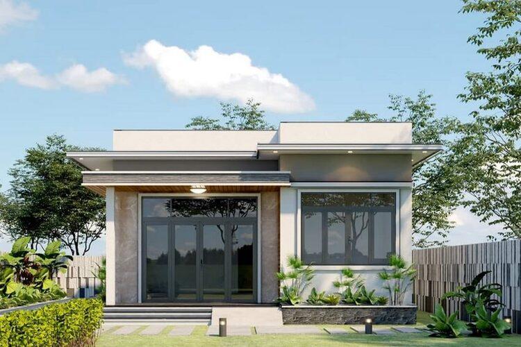 Sử dụng vật liệu cao cấp tôn lên vẻ đẹp hiện đại của ngôi nhà 1tầng 3 phòng ngủ 80m2