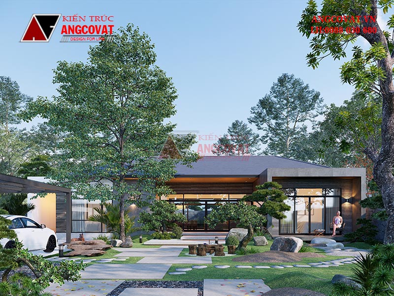Vẻ ngoài hiện đại của biệt thự 250m2 1 tầng 