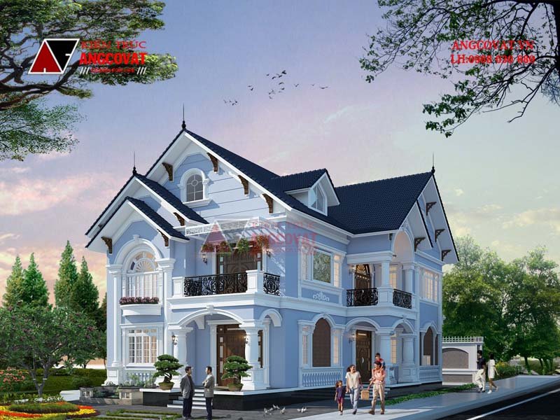 Biệt thự 250m2 mái Thái 2 tầng đẹp, sang trọng