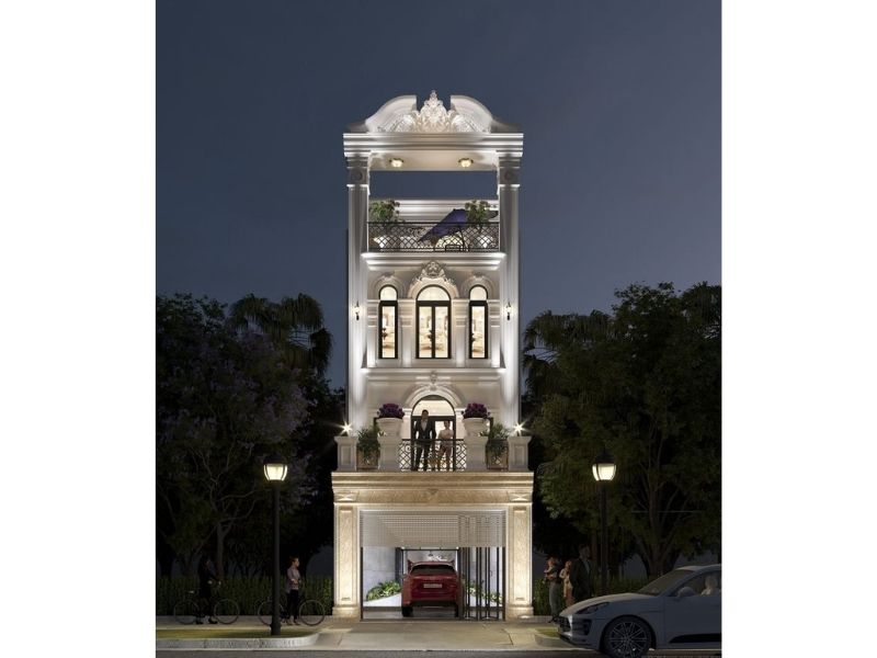 Kiến trúc nhà phố tân cổ điển sang trọng