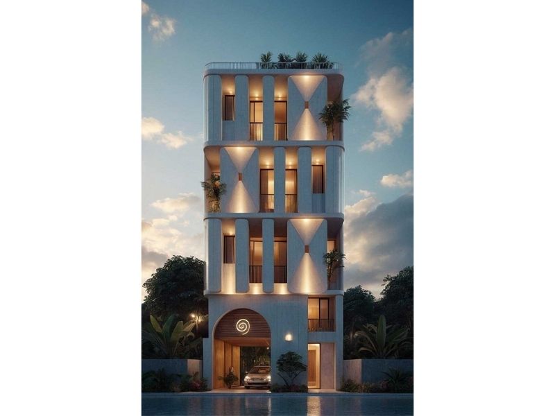 Nhà phố hiện đại cao tầng mặt tiền 6m có thang máy