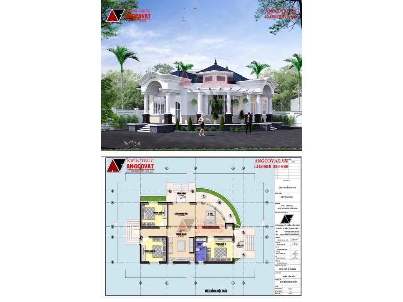 Không gian sống trong nhà biệt thự 1 tầng tân cổ